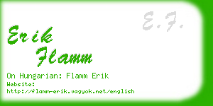 erik flamm business card